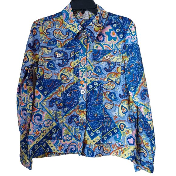 LH Sport Floral Paisley Jacket Size Medium - Picture 1 of 4